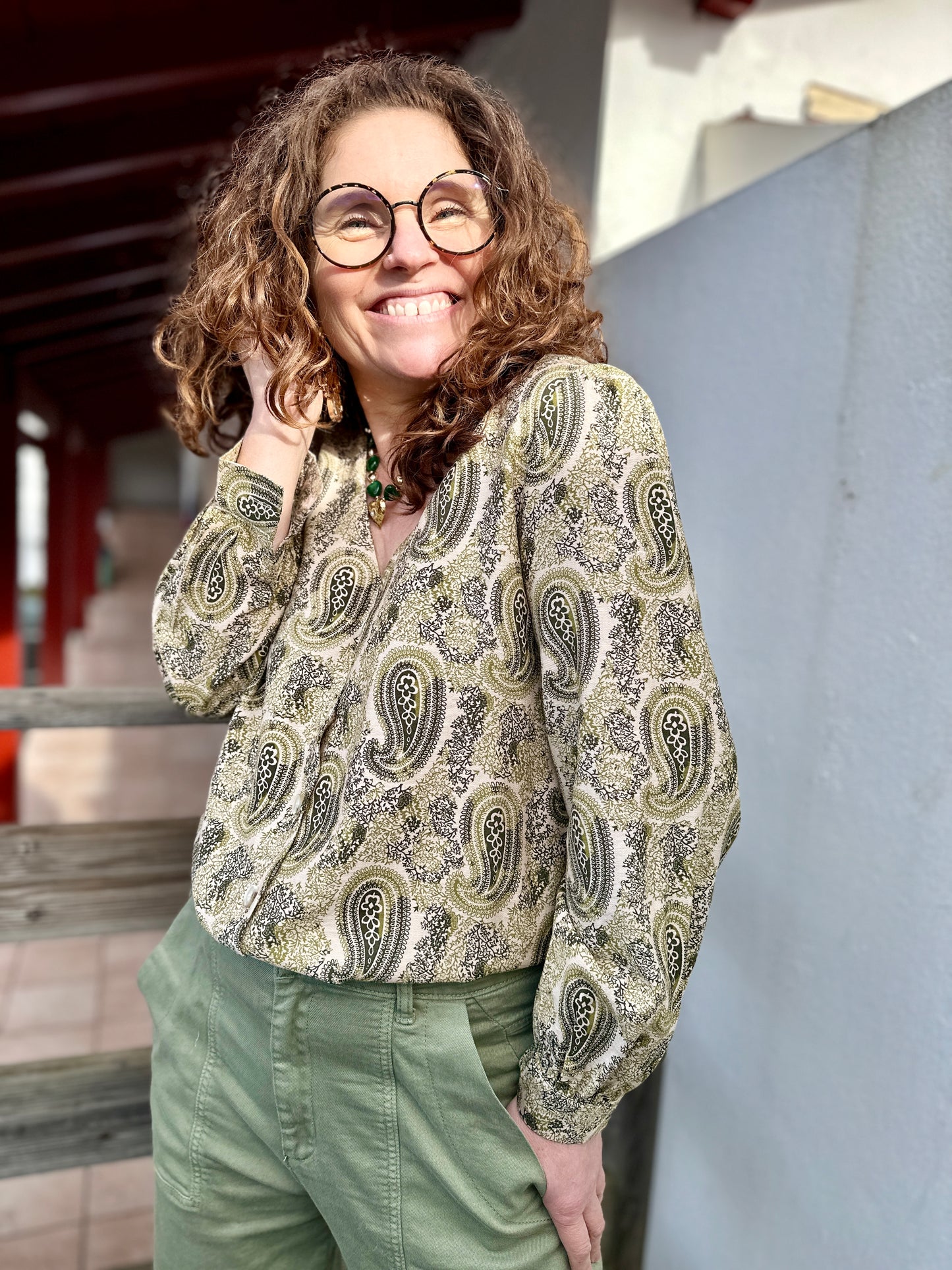 blouse imprime cachemire majolica by one in april toulouse