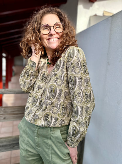 blouse imprime cachemire majolica by one in april toulouse