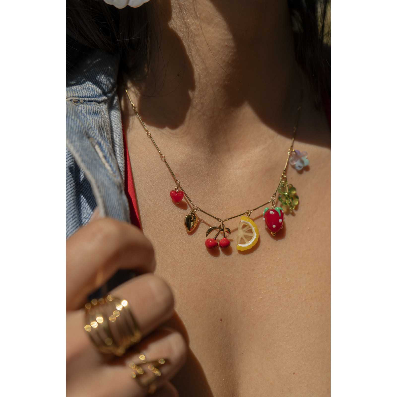 Colliers pampilles fruités idéal pour l'été accessoire femme à retrouver chez Abana Ustaritz