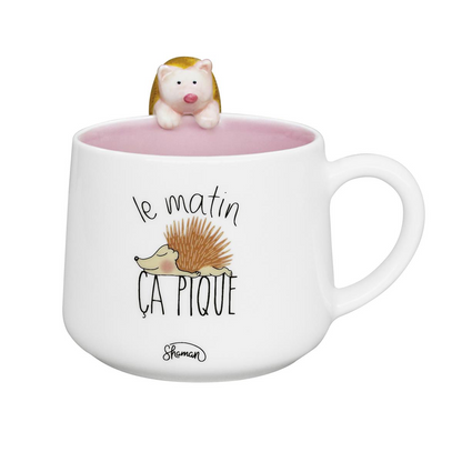 🦔 Mug "Le matin ça pique" – Adorable et plein d’humour