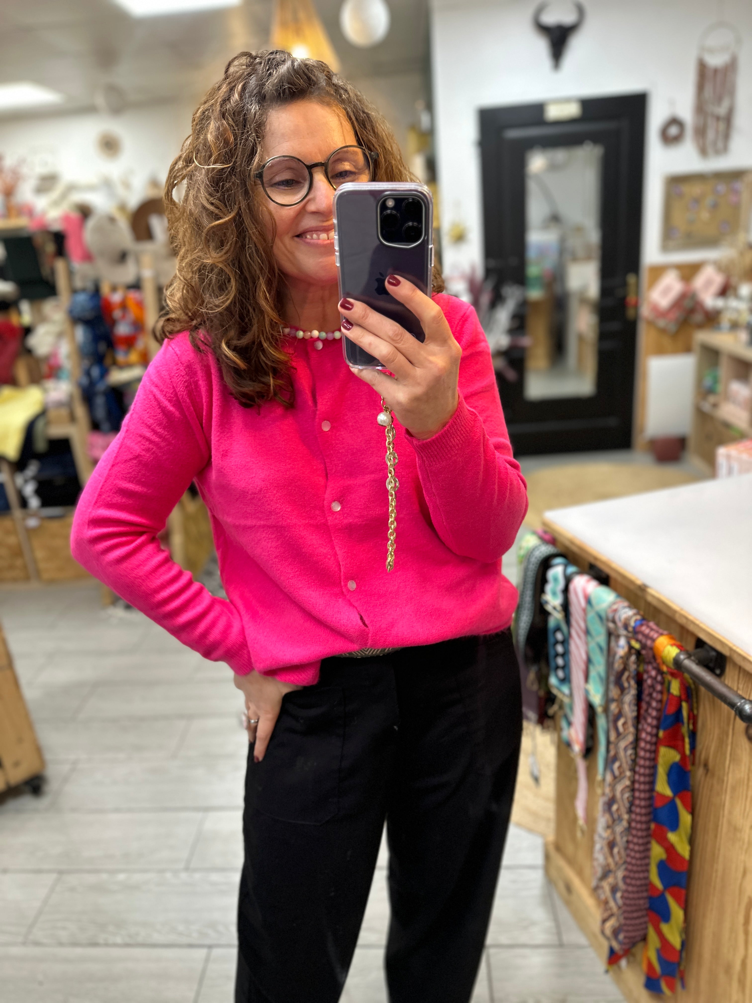 Gilet Élina – Coloré  et douceur absolue