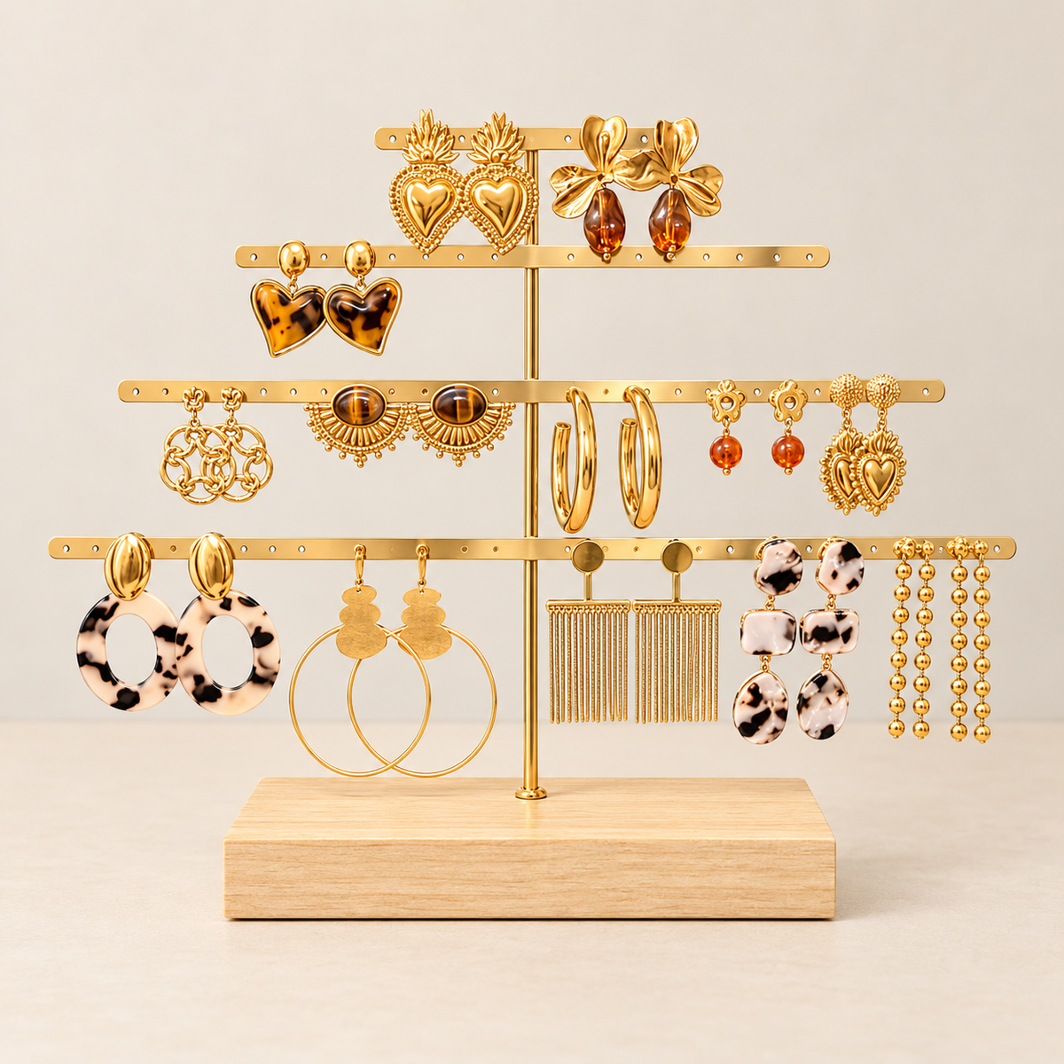 ✨Boucles d’oreilles  – Acier inoxydable doré