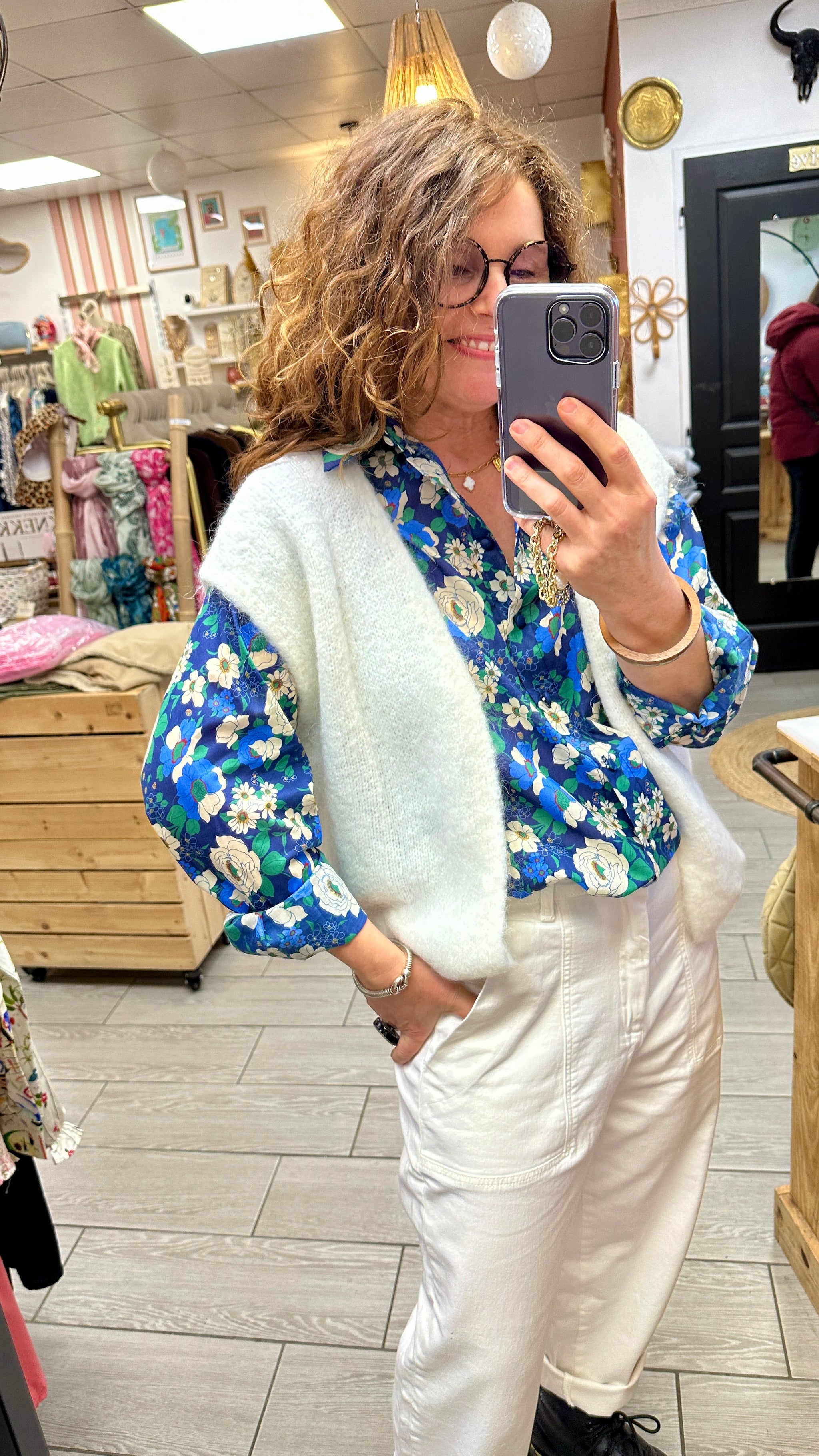 gilet sans manches ecru majolica by one in april dijon