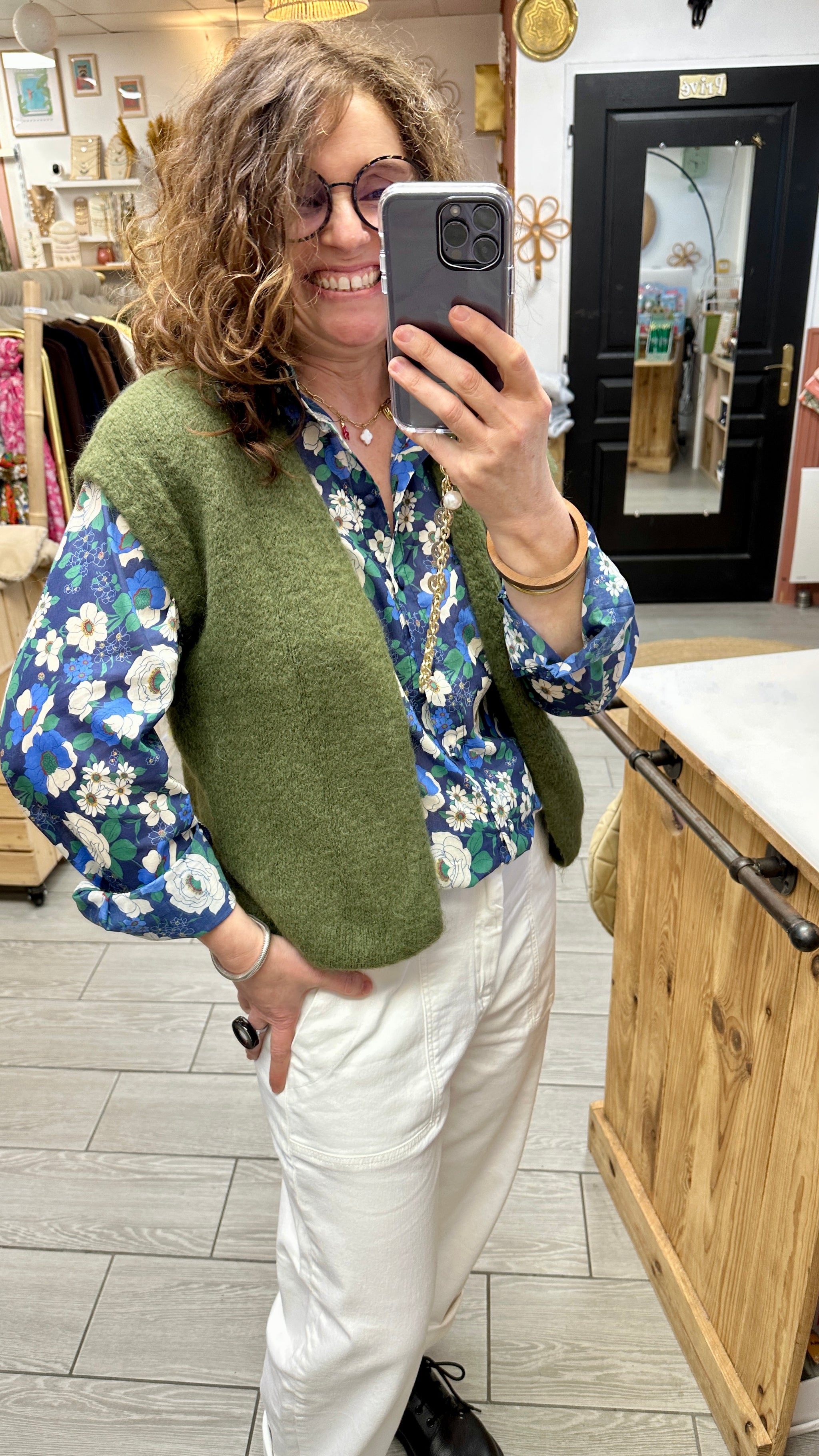 gilet kaki sans manches banditas bordeaux