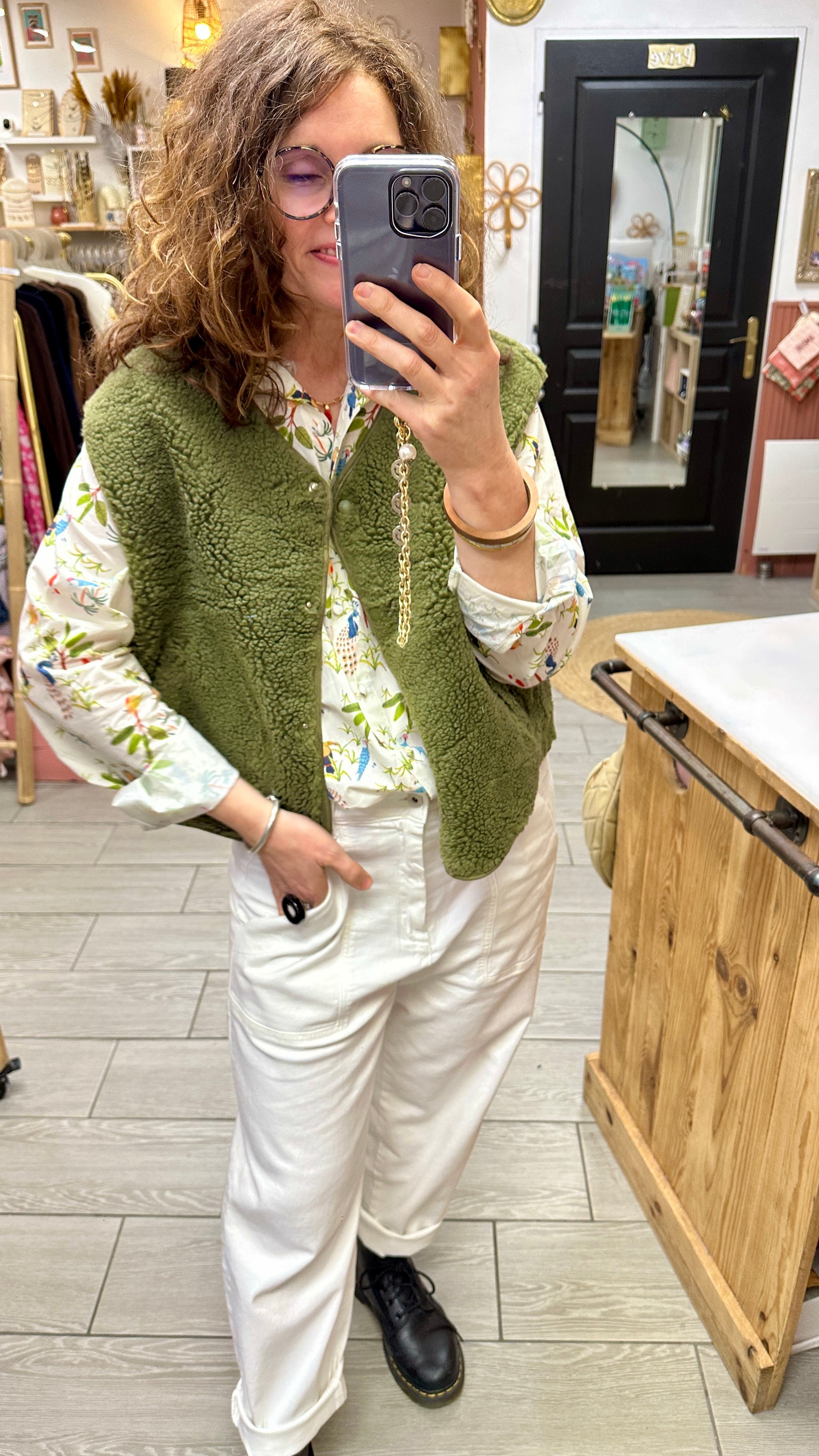 gilet sans manches effet mouton johanna paris marseille