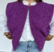 Gilet sans manches violet en laine coupe droite tendance automne – Abana Boutique Ustaritz