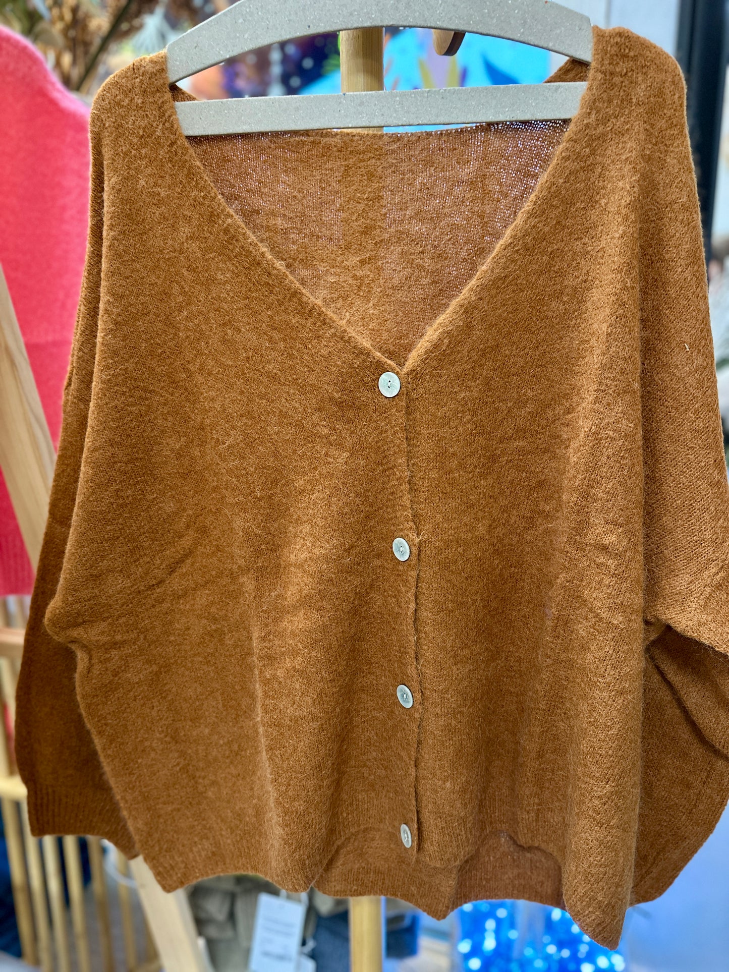 Gilet alpaga chocolat grande taille Maelle