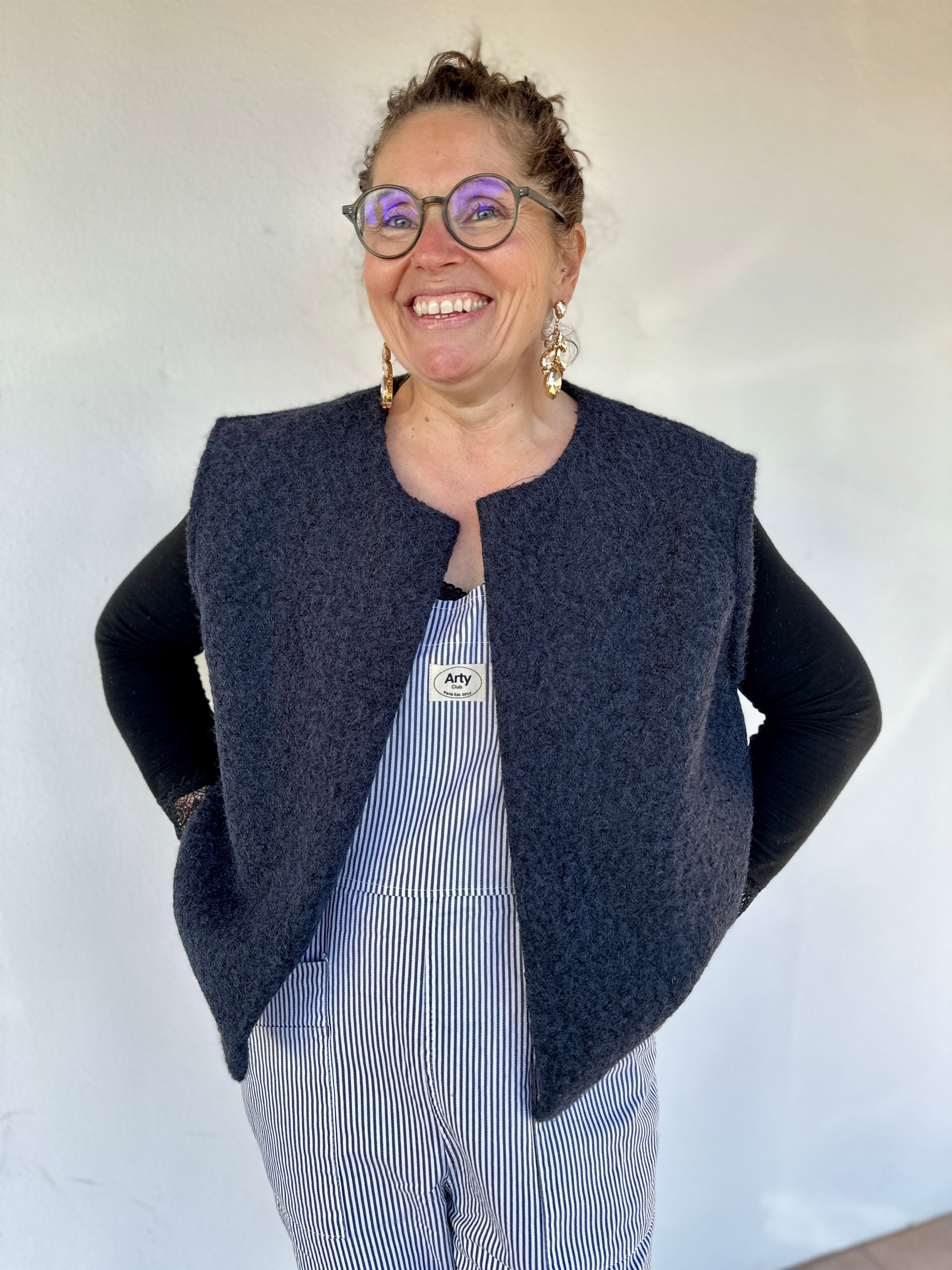 gilet chaud sans manches oversize femme hiver - abana 64310