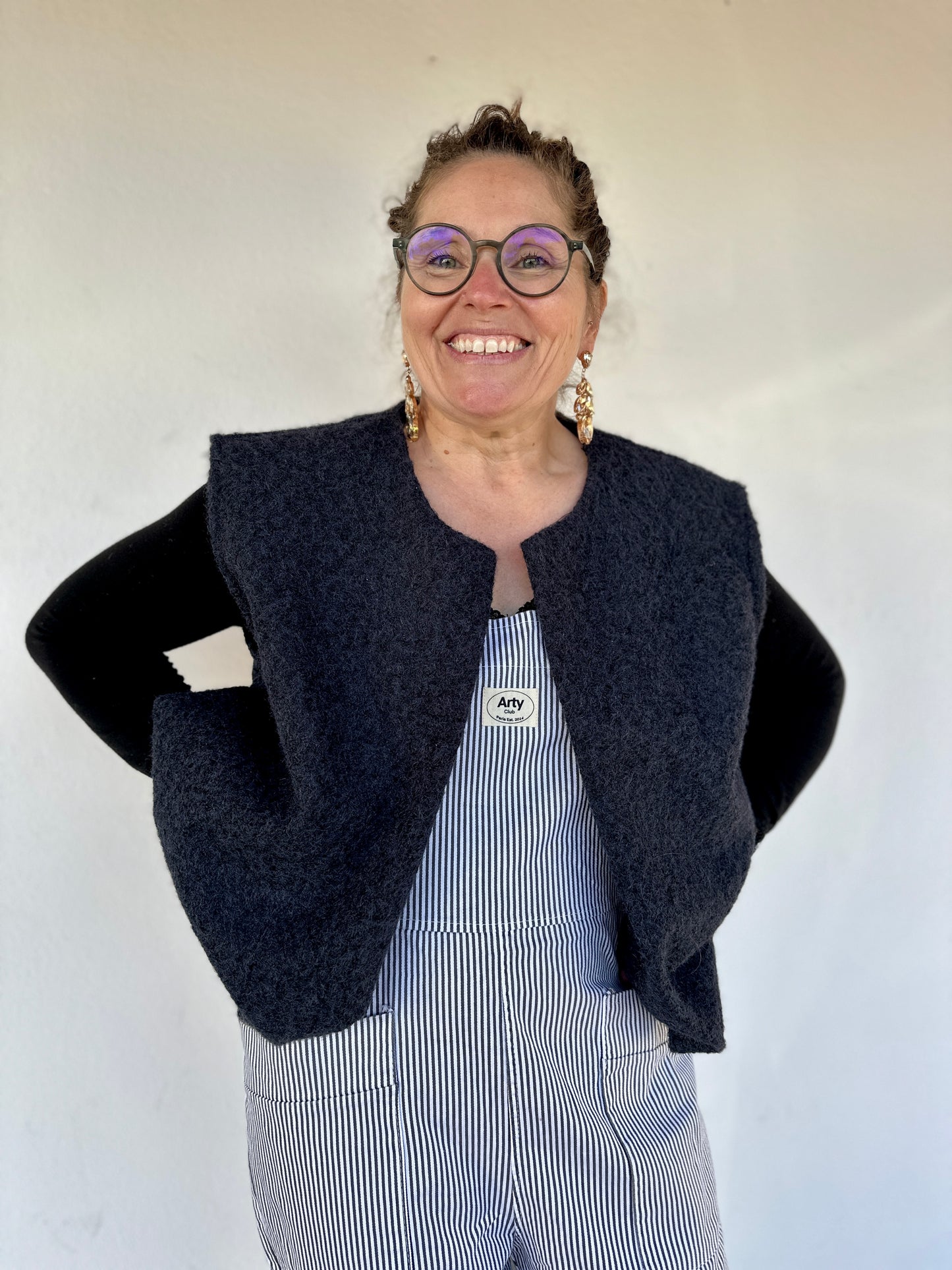 veste sans manches laine bouillie look casual chic - abana 64240