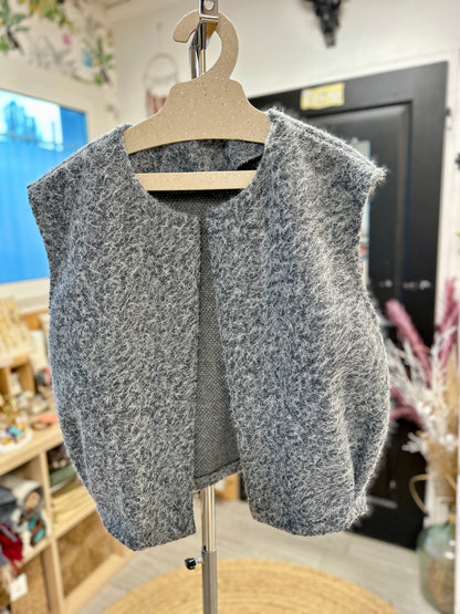 gilet laine gris sans manche femme automne hiver - abana 64600