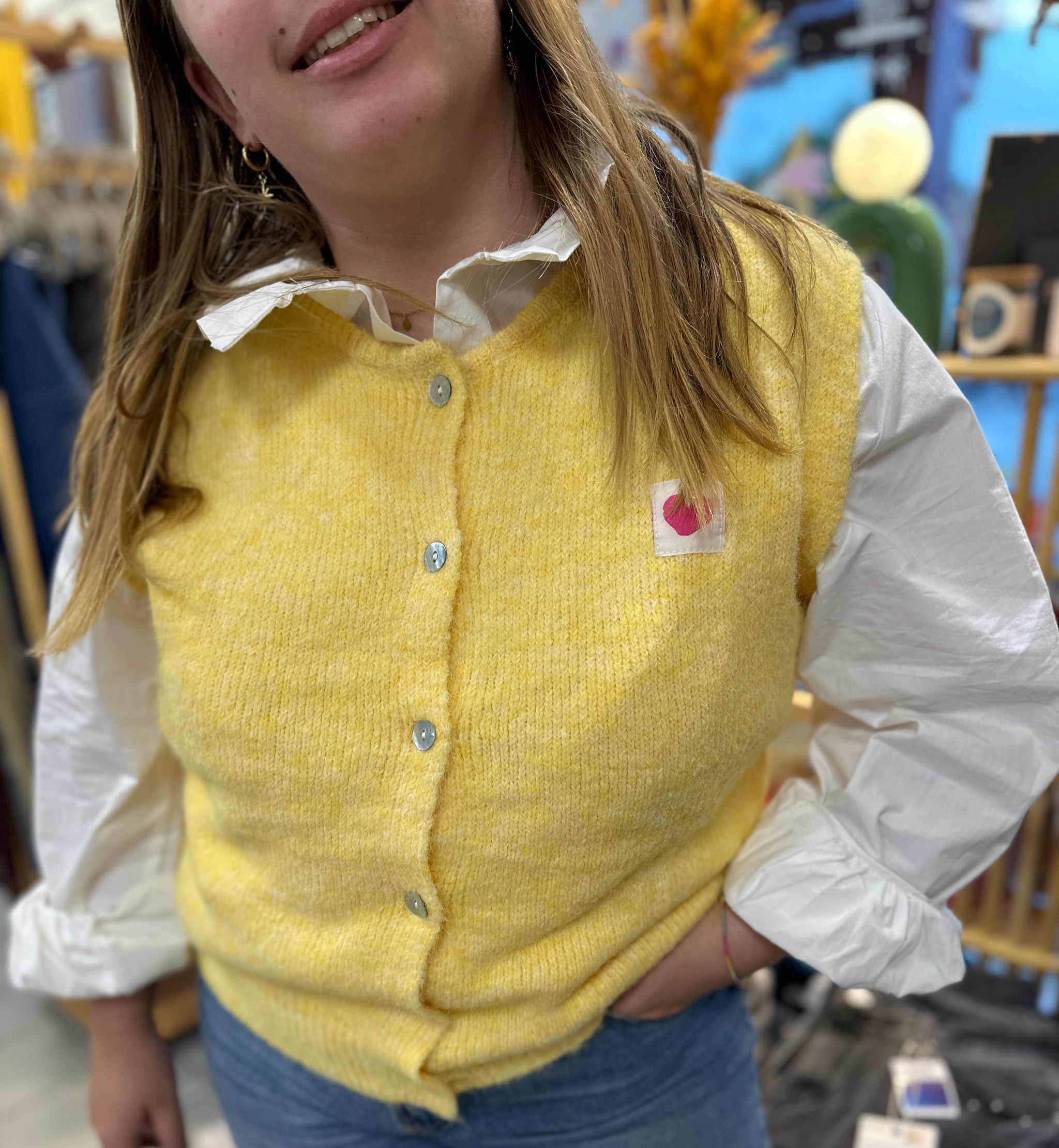Gilet sans manches doux et confortable à superposer April Vintage 1370