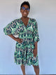 🤎Robe Idoia courte Bleue à Fleurs