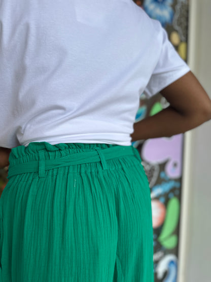 💚 Pantalon Soline gaze de coton – Fluide et léger