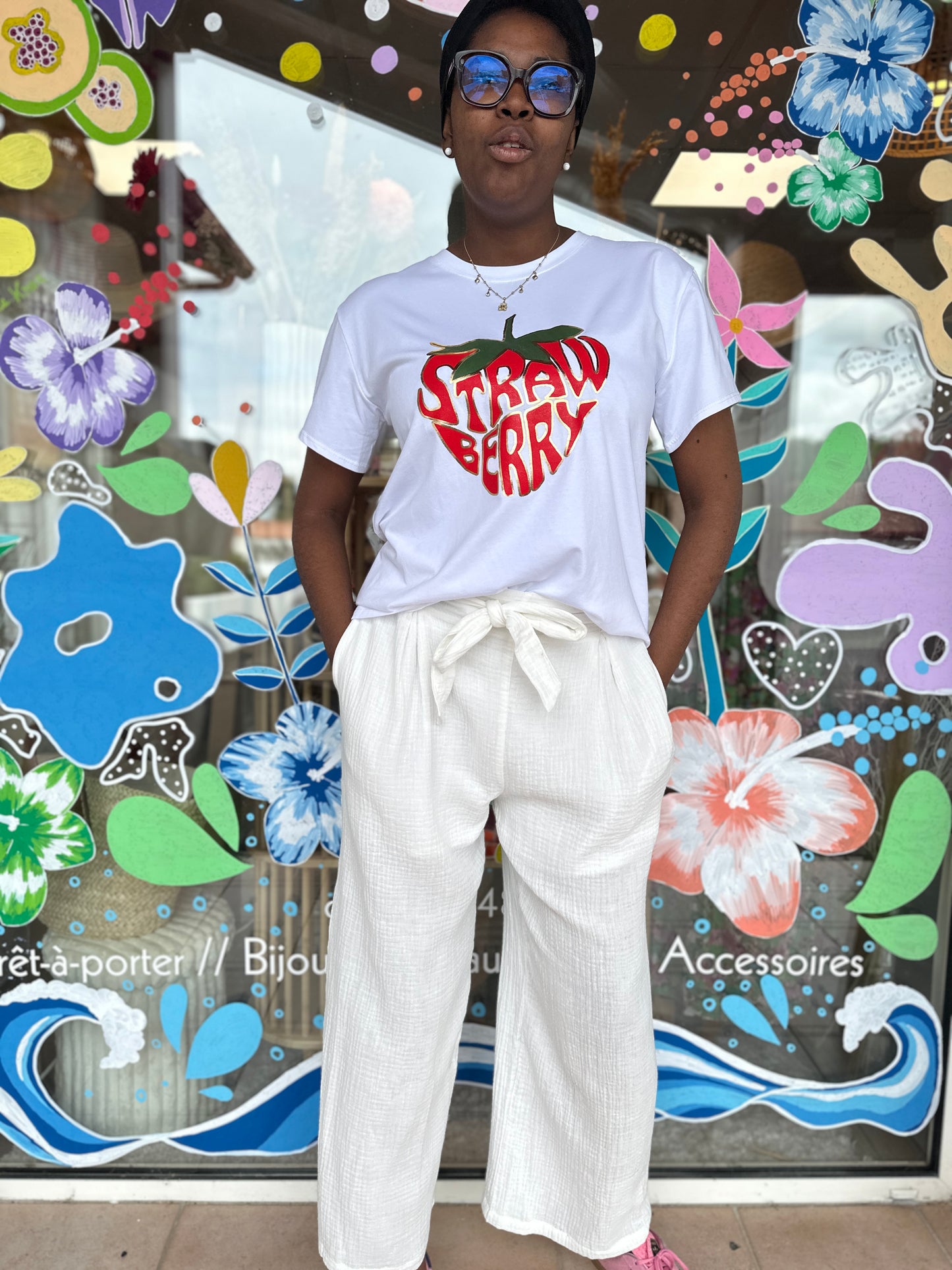 💚 Pantalon Soline gaze de coton – Fluide et léger