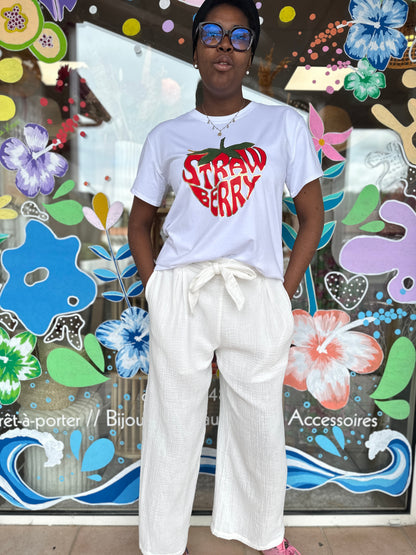 💚 Pantalon Soline gaze de coton – Fluide et léger