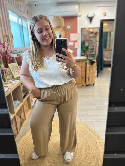 🌿 Pantalon Léonie fluide viscose – Grande taille