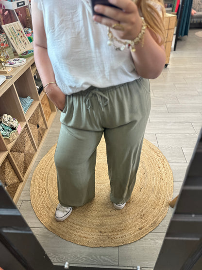 🌿 Pantalon Léonie fluide viscose – Grande taille