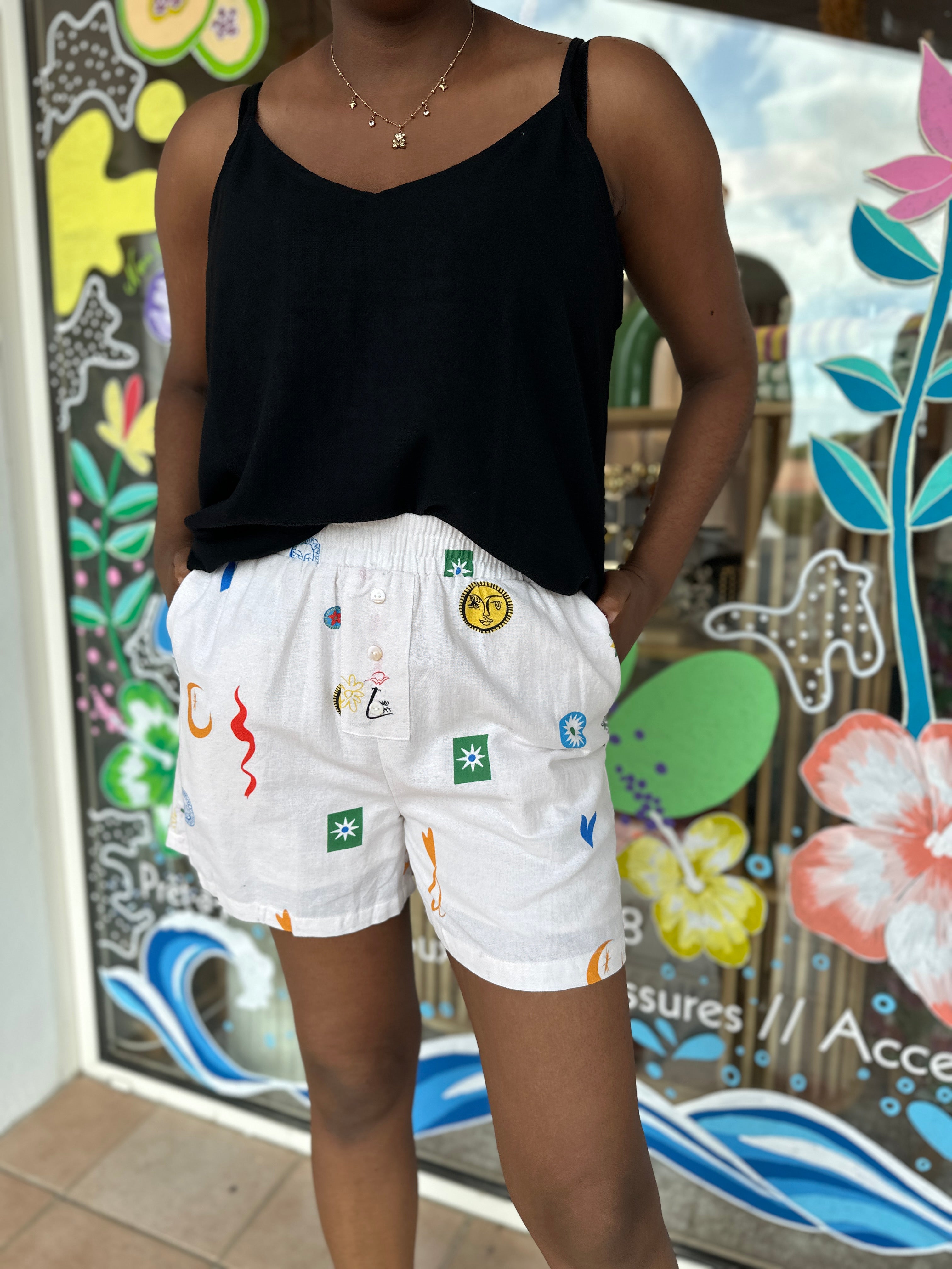 ☀️ Short Soléo imprimé en coton & viscose – Esprit vacances