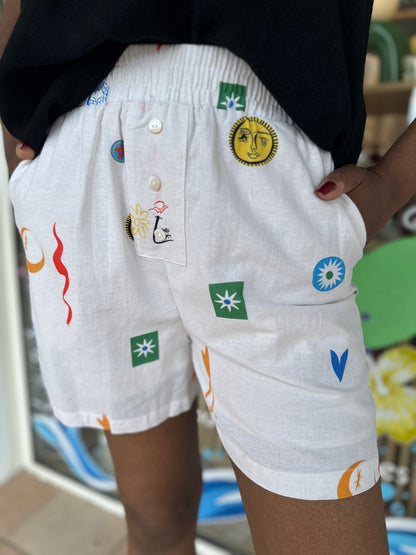 ☀️ Short Soléo imprimé en coton & viscose – Esprit vacances