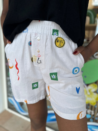☀️ Short Soléo imprimé en coton & viscose – Esprit vacances