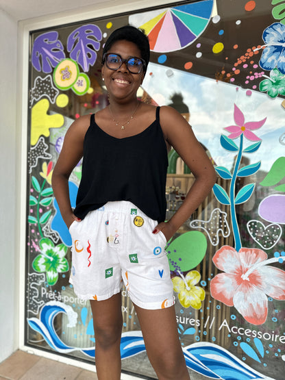 ☀️ Short Soléo imprimé en coton & viscose – Esprit vacances