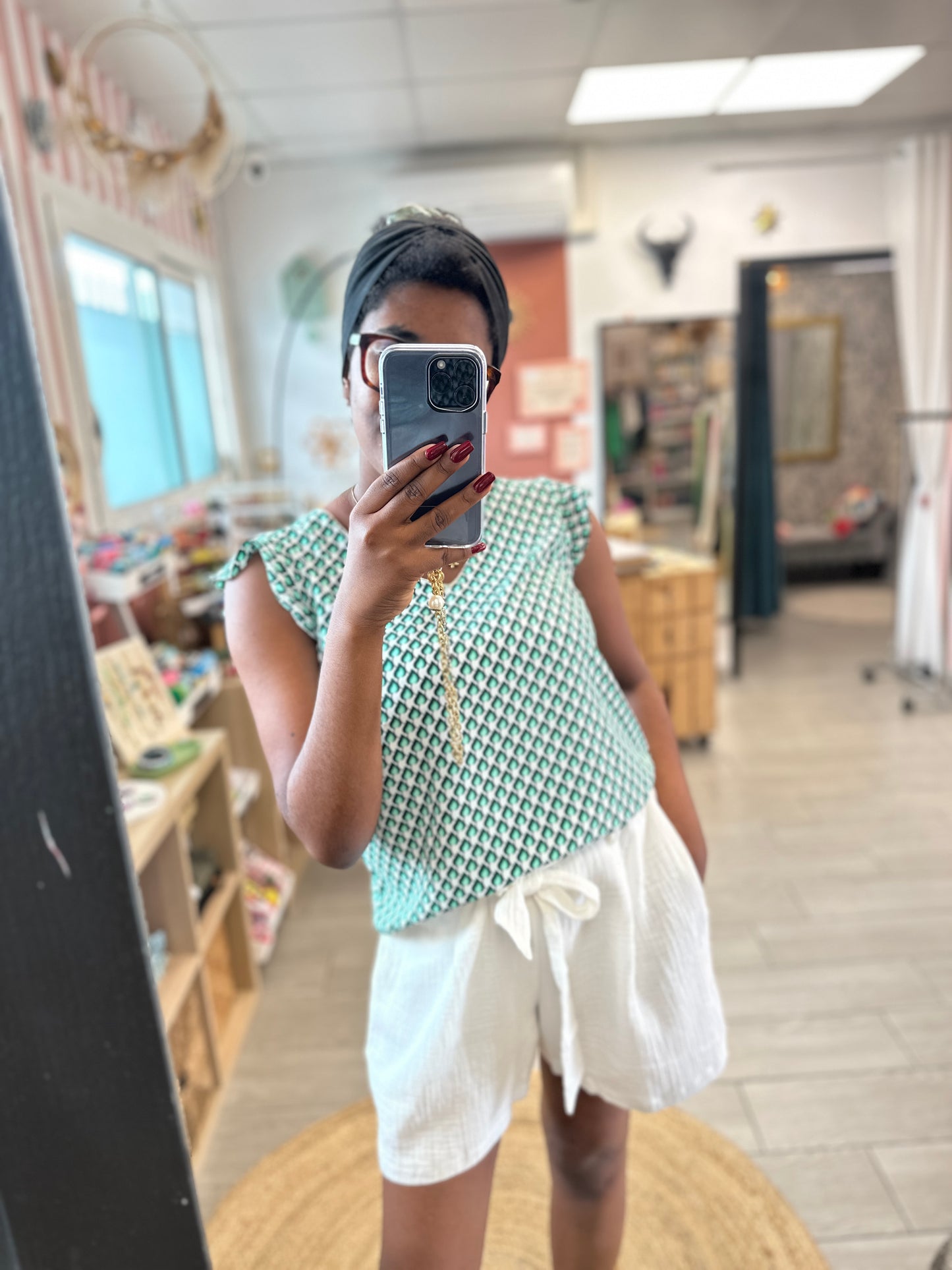 🤍 Short Sarah en gaze de coton – Grande taille