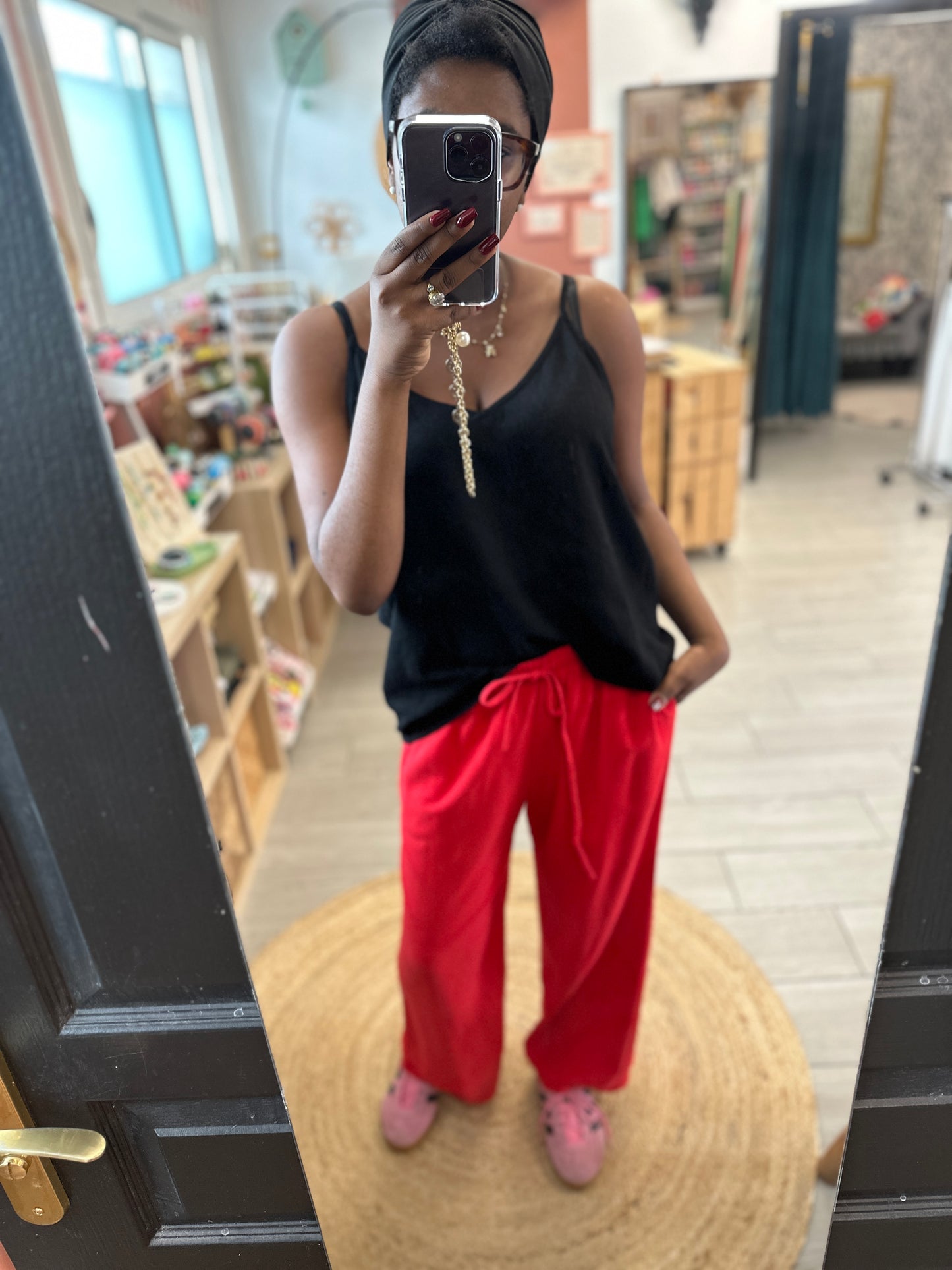 🌿 Pantalon Gaïa fluide viscose & lin – Léger et élégant