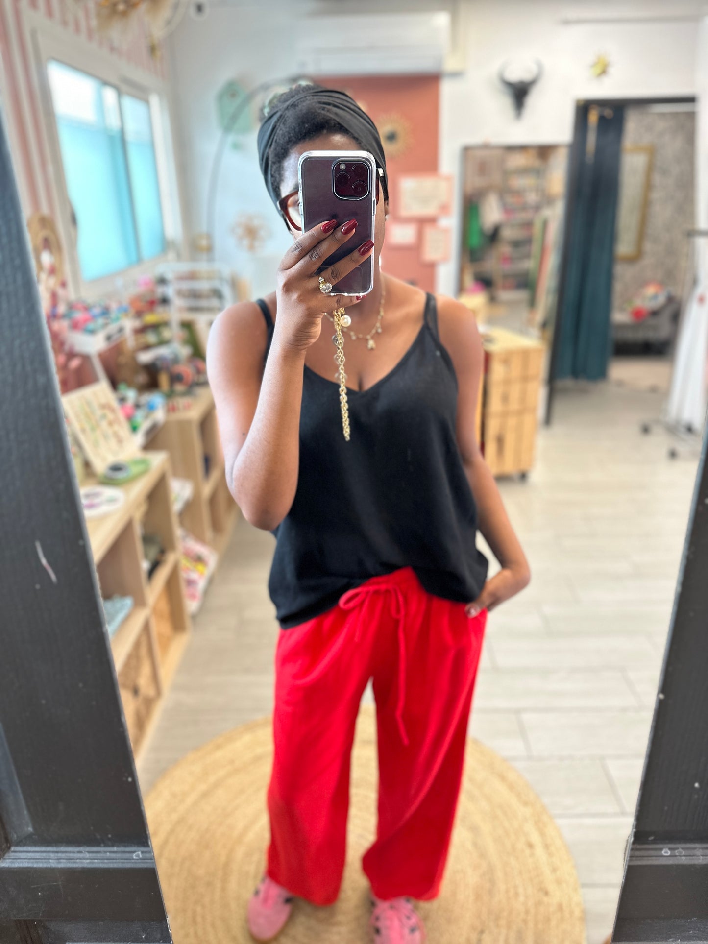🌿 Pantalon Gaïa fluide viscose & lin – Léger et élégant