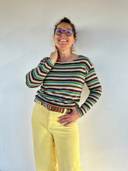 💜 Pull fin rayé Louka – Douceur, couleurs et confort signé Love By MD