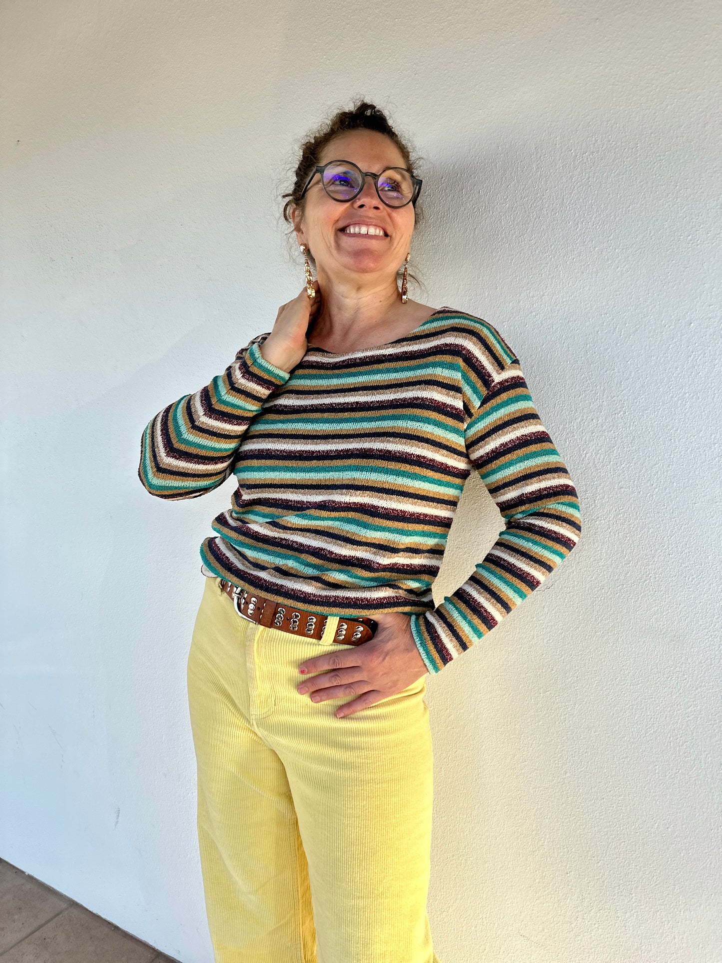 💜 Pull fin rayé Louka – Douceur, couleurs et confort signé Love By MD