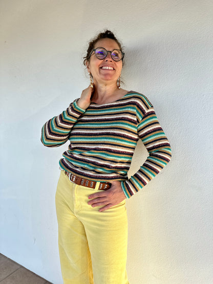 💜 Pull fin rayé Louka – Douceur, couleurs et confort signé Love By MD