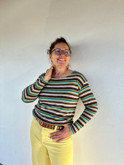 💜 Pull fin rayé Louka – Douceur, couleurs et confort signé Love By MD