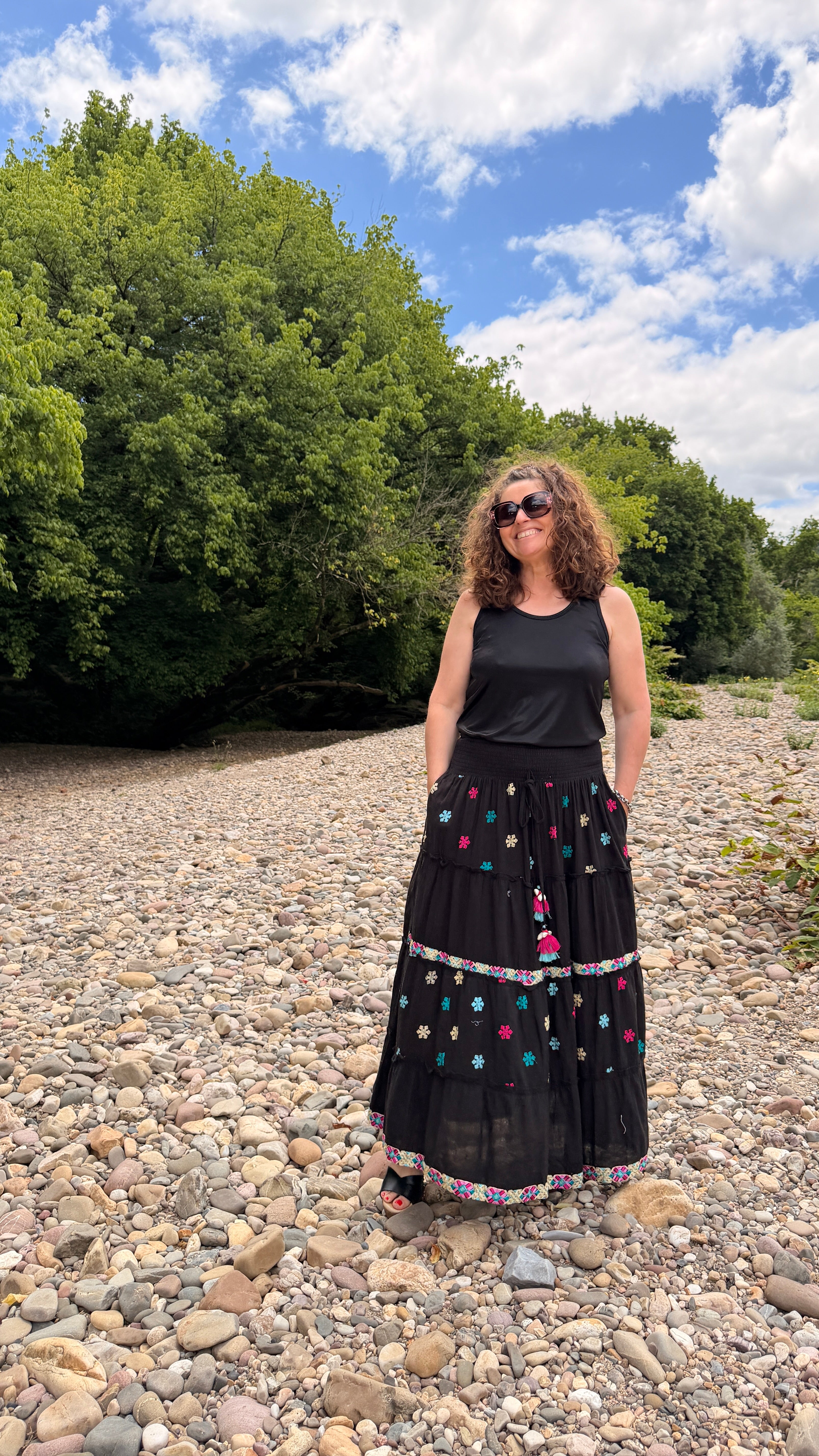 ✨Jupe Naima Boho Étoile – Douceur céleste au quotidien