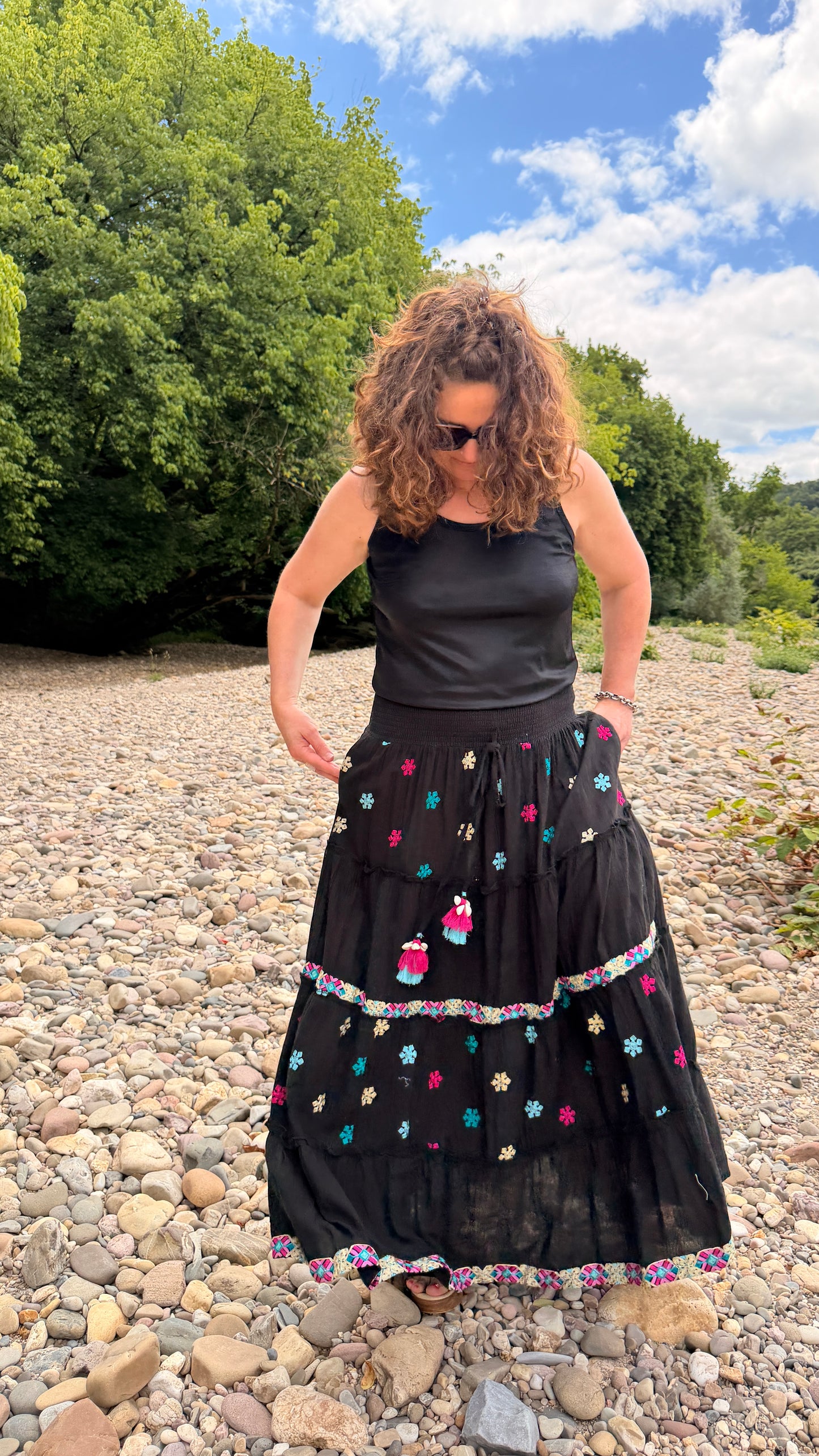 ✨Jupe Naima Boho Étoile – Douceur céleste au quotidien