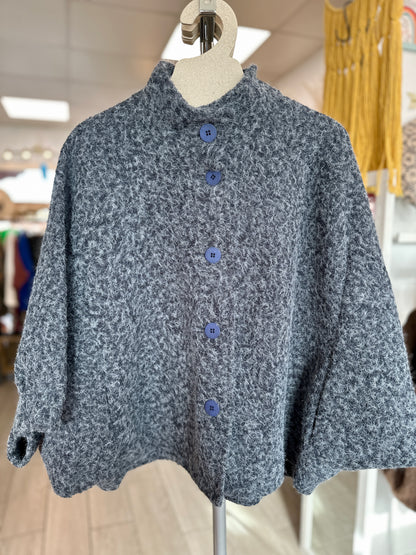 🧥 Veste en laine oversize Isis  – Écru ou Chocolat