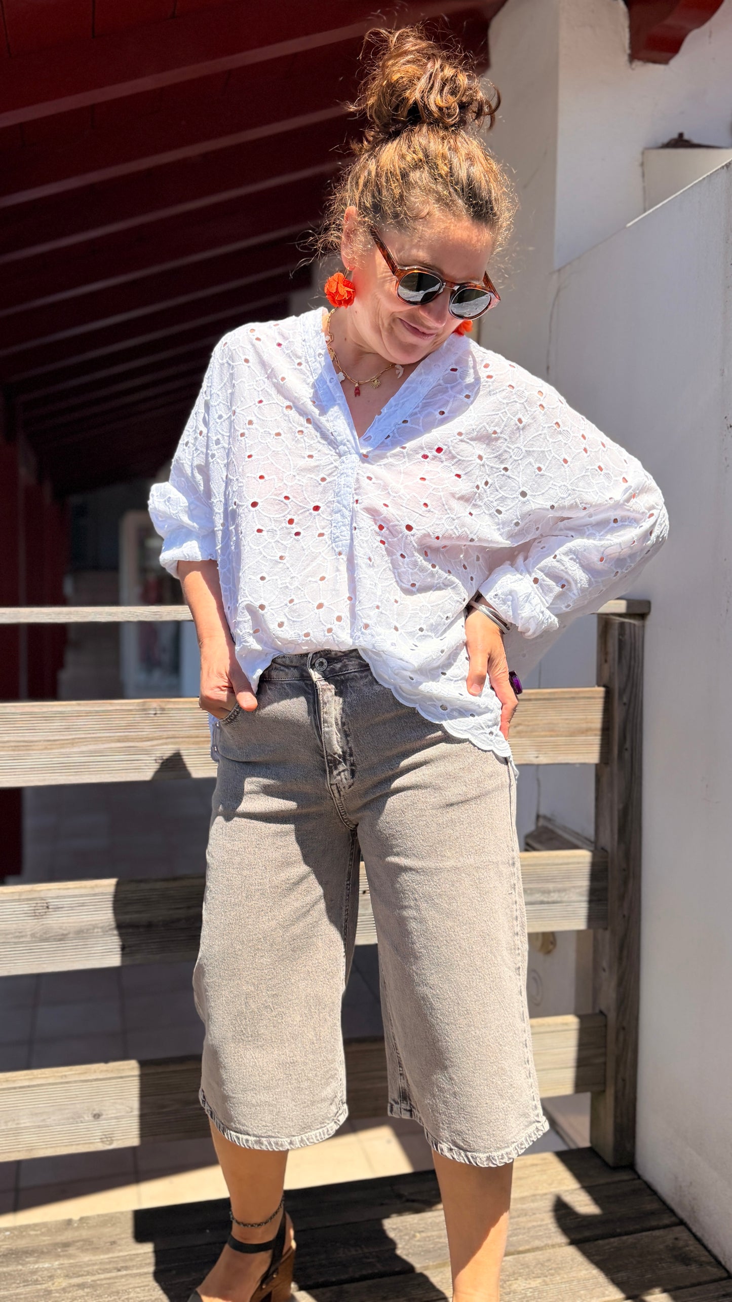 ✨Bermudas Noémie – Jean Gris