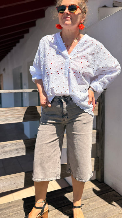 ✨Bermudas Noémie – Jean Gris