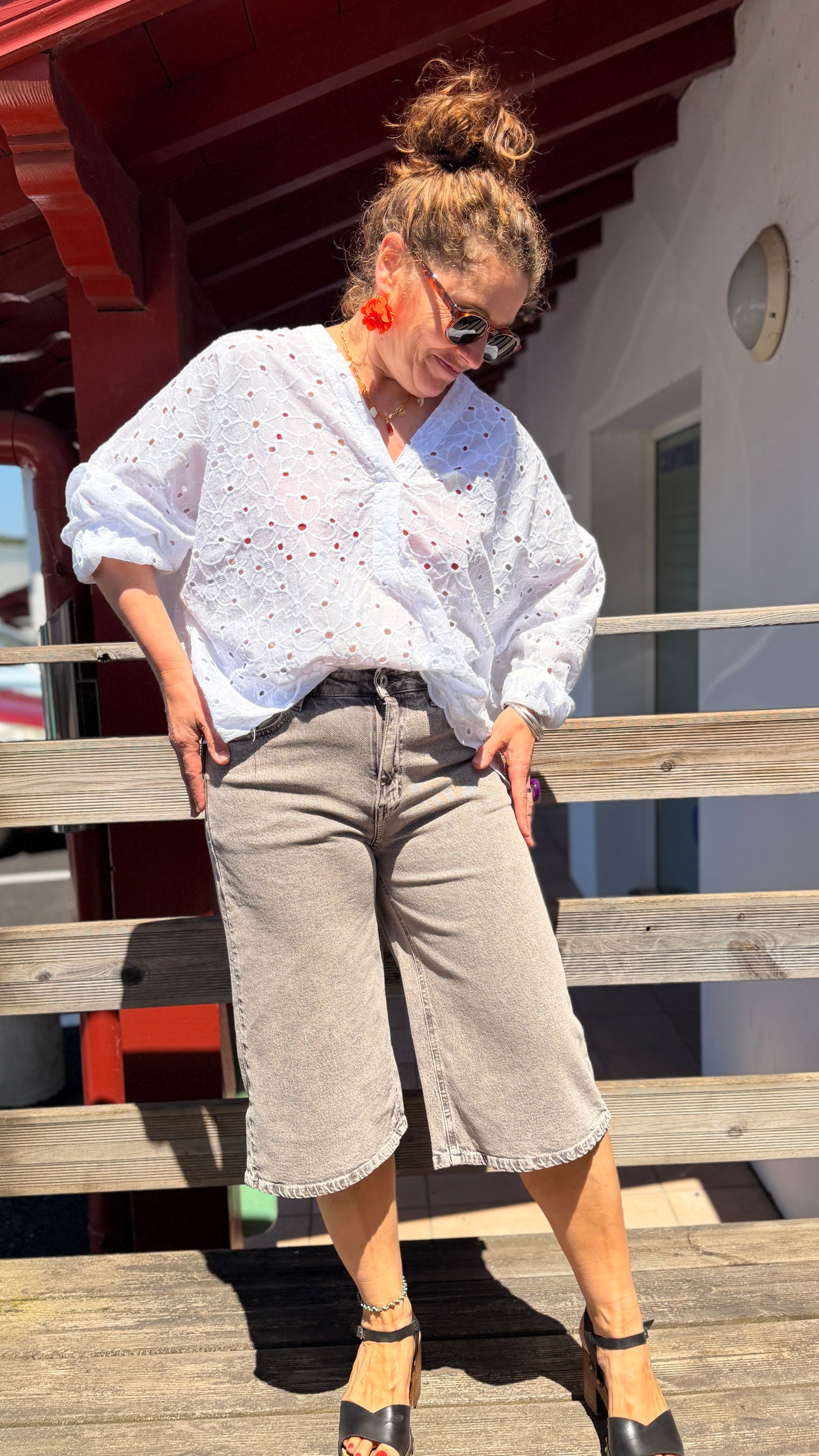 ✨Bermudas Noémie – Jean Gris
