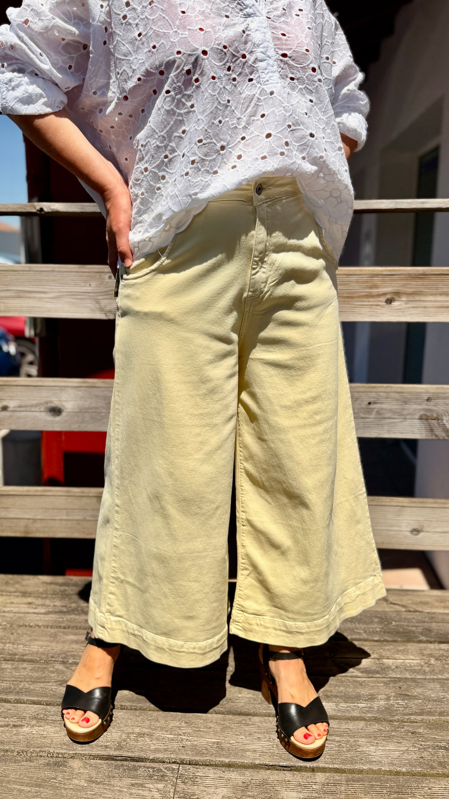 💛Pantalon Lucia - 7/8 Jaune