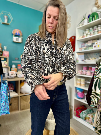 🐾Chemise Zèbra – L'élégance en noir & blanc
