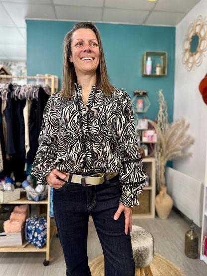 🐾Chemise Zèbra – L'élégance en noir & blanc