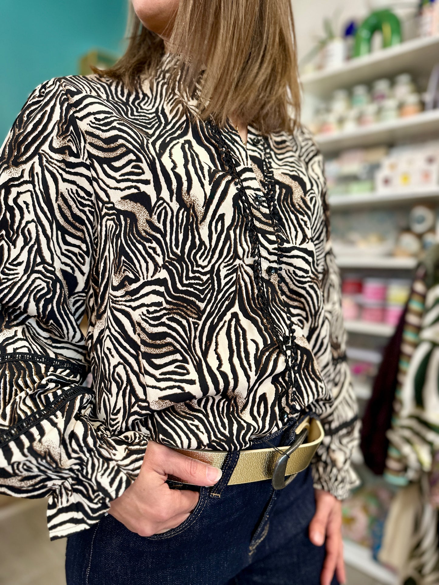 🐾Chemise Zèbra – L'élégance en noir & blanc