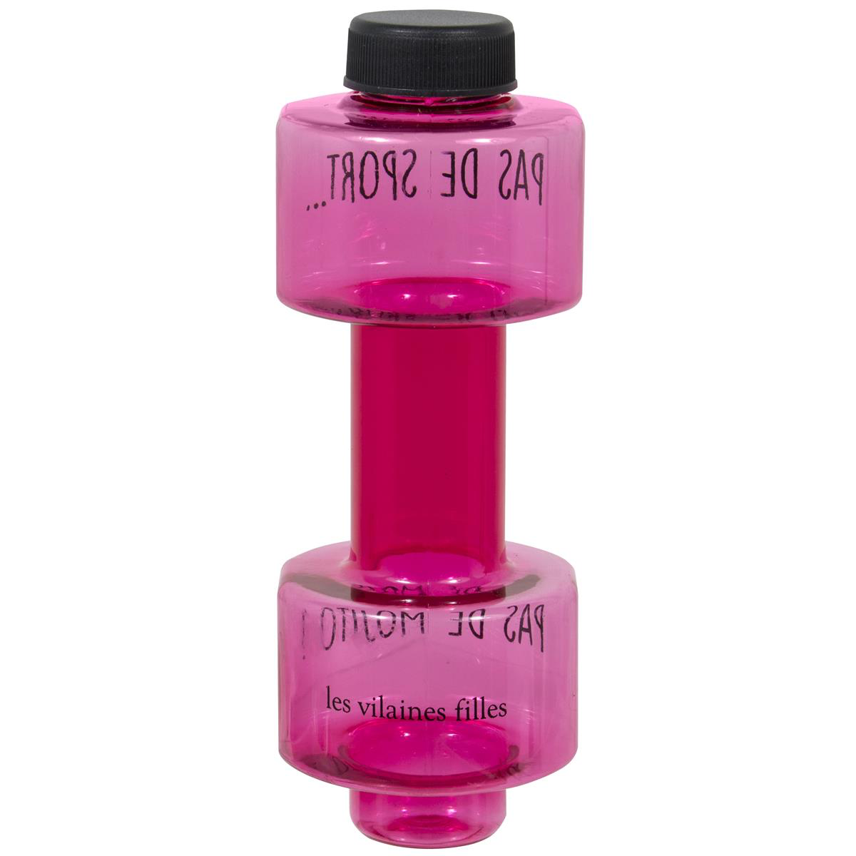 🍹Gourde Haltère Rose – Pas de sport, pas de mojito !