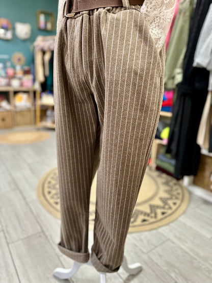 💫Pantalon à Rayures avec ceinture intégrée – Émile
