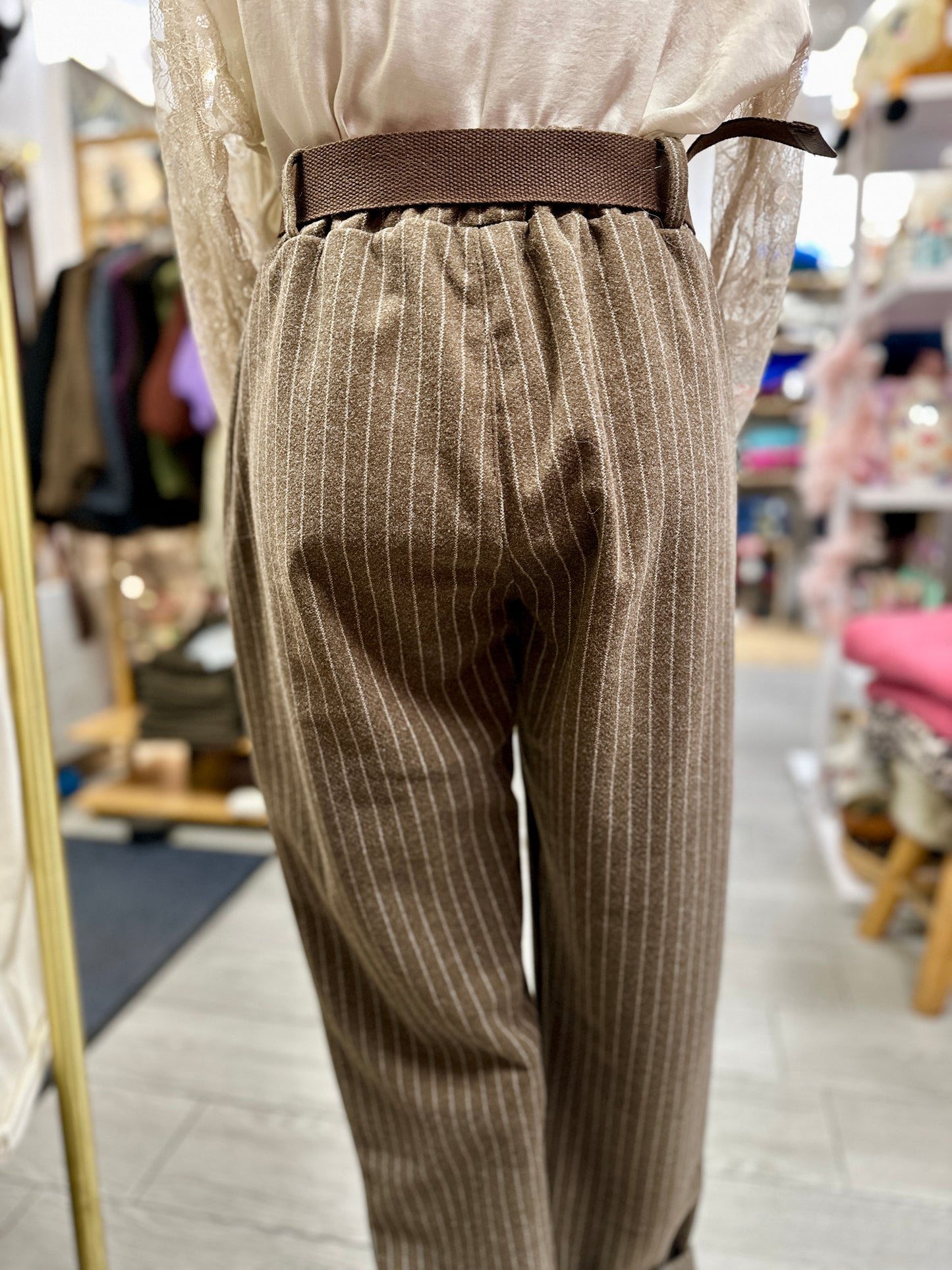 💫Pantalon à Rayures avec ceinture intégrée – Émile