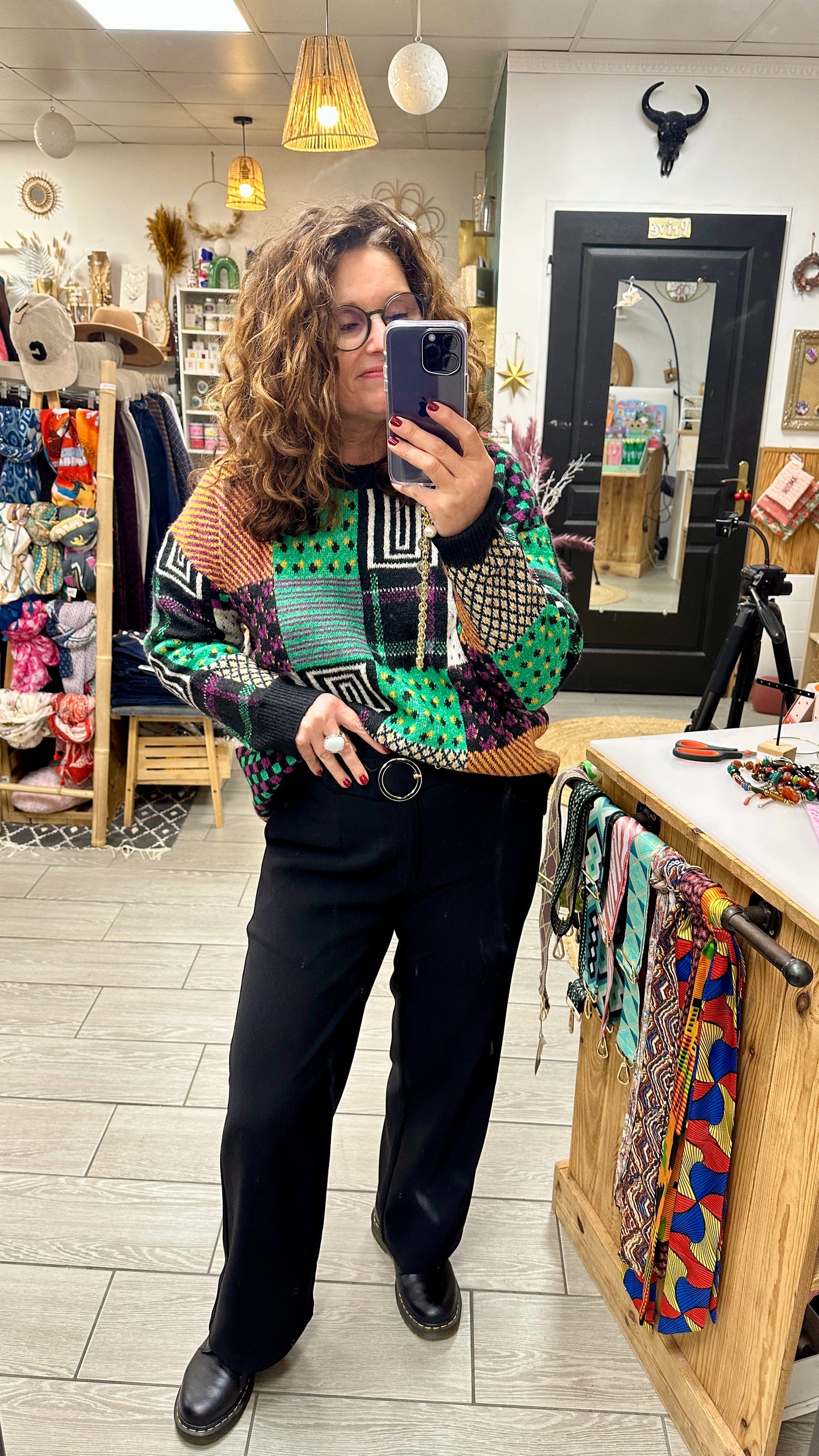 💥Pull Patchy - Motifs géométriques colorés