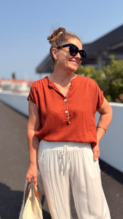 🌈Blouse Lina – Lin Viscose Fluide