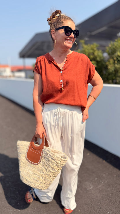 🌈Blouse Lina – Lin Viscose Fluide