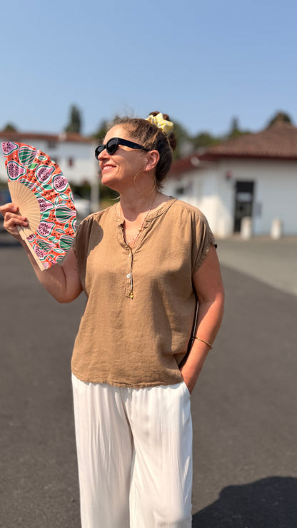 🌈Blouse Lina – Lin Viscose Fluide