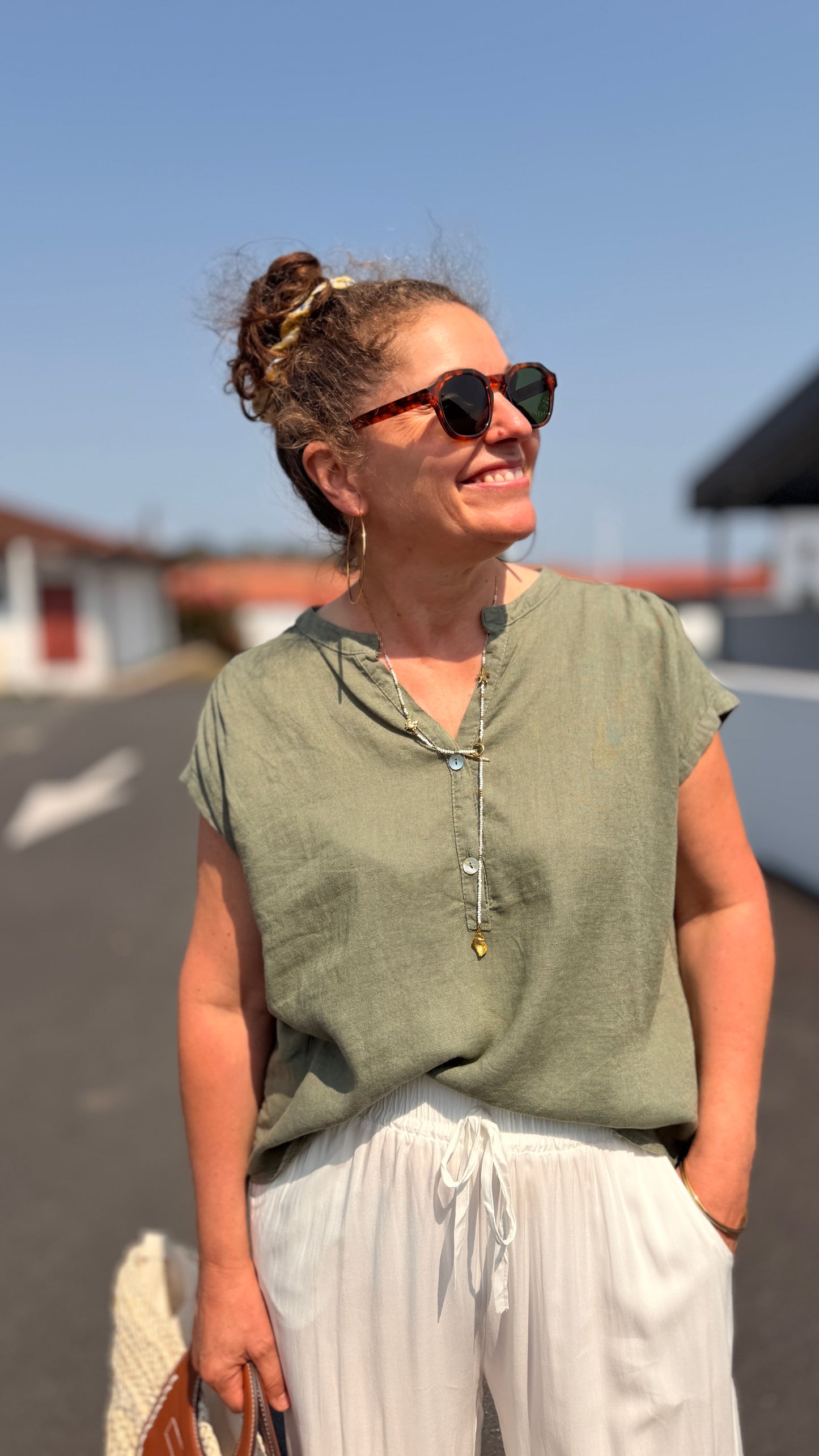 🌈Blouse Lina – Lin Viscose Fluide